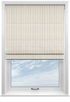 Emily Bond George Stripe, Linen - Twist&Fit Roman Blind